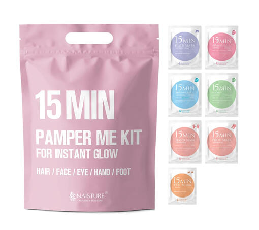 Give yourself (or your favorite overachiever) a moment to breathe. This glow-up kit includes masks for hair, face, eyes, hands, and feet — basically everything but your inbox.